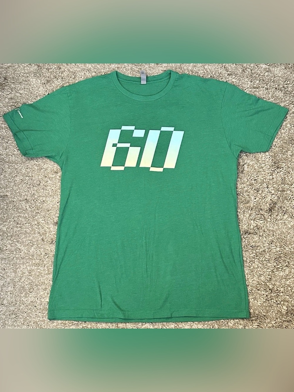 Next Level Apparel Women’s L Green Crew Neck Graphic Logo Short Sleeve T-Shirt